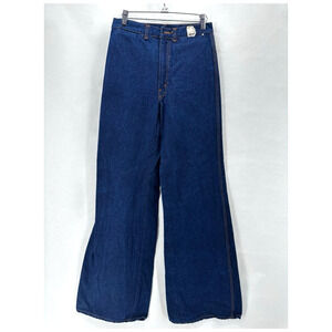 Vintage 70s Bear Bottoms Wide Leg Bell Bottom Jeans Womens 31 Hippie Flare Denim